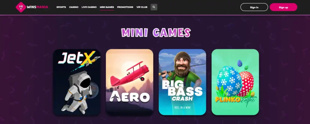 winsmania mini games